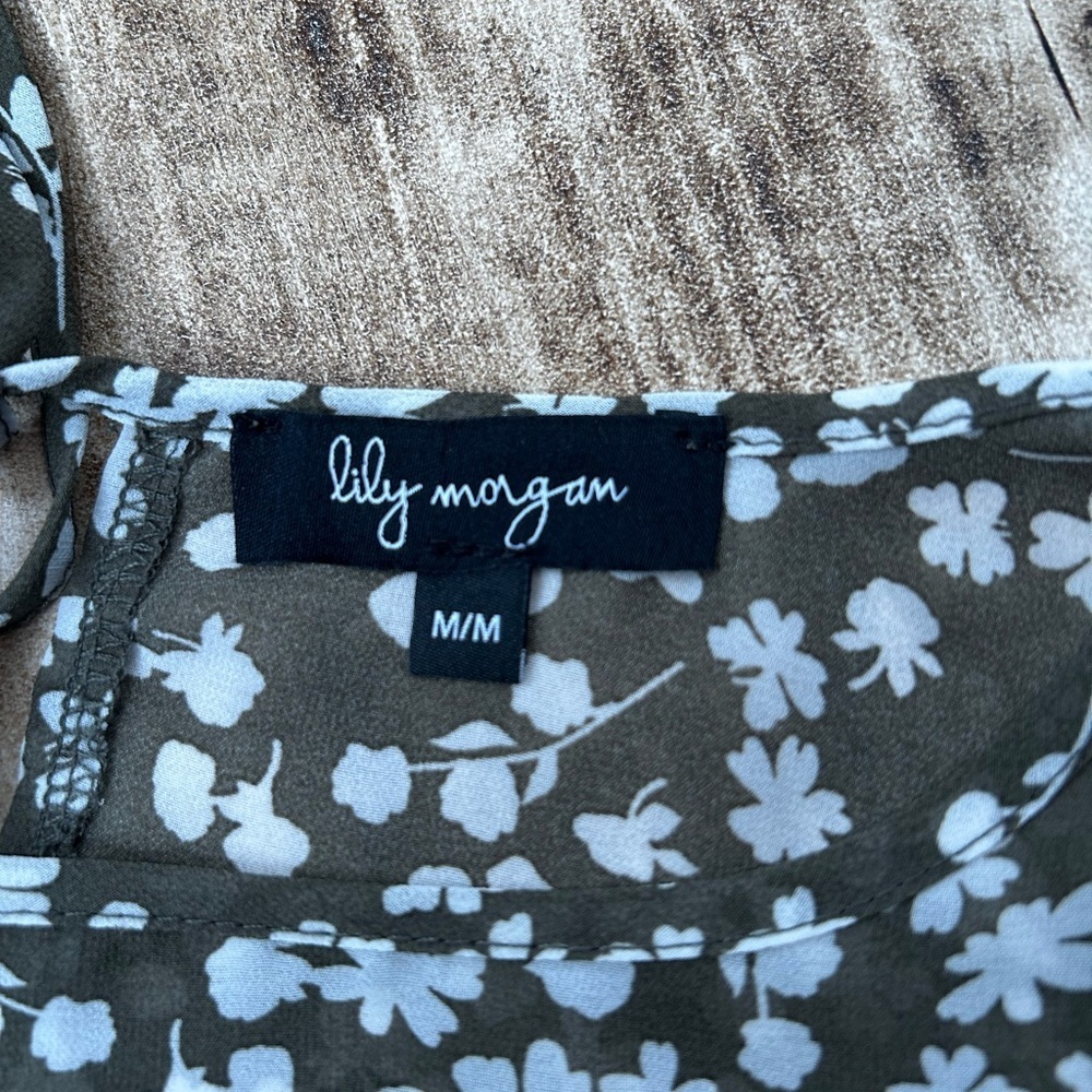 Lily Morgan Floral Blouse Medium - Picture 6 of 8
